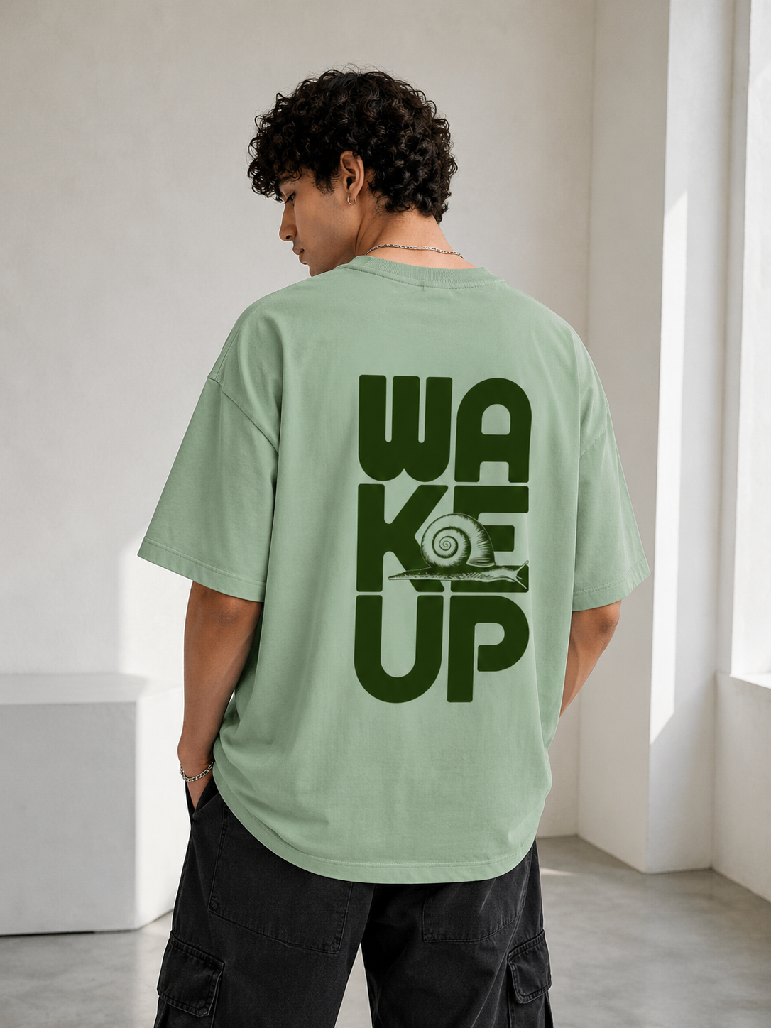 Ultra Premium Unisex Terry Oversized Tee - WAKE UP